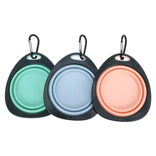 New Pet Products Portable Hanging Silicone Non-Slip Collapsible Design Pet Bowls & Feeders