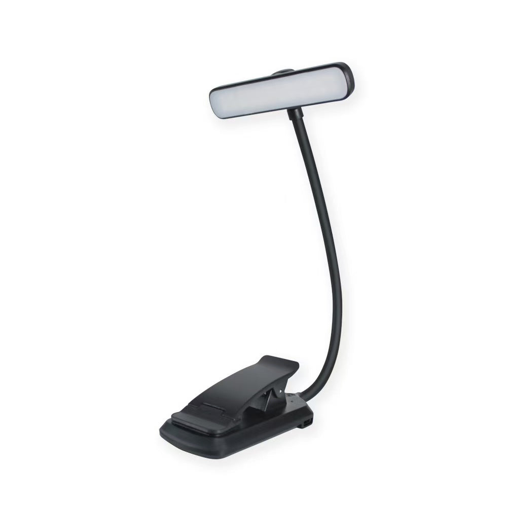 LED Infinite Dimming Eye Caring Clip on Rechargeable Memory Function Book Light for Reading in Bed 80 Hrs Runtime