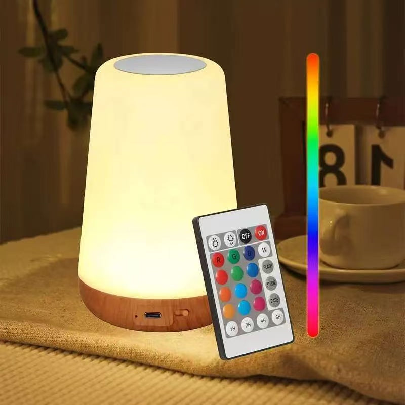 13 Color-Changing RGB Touch Night Light Dimmable USB Rechargeable Table Bedside Lamp for Bedroom Smart Home Product